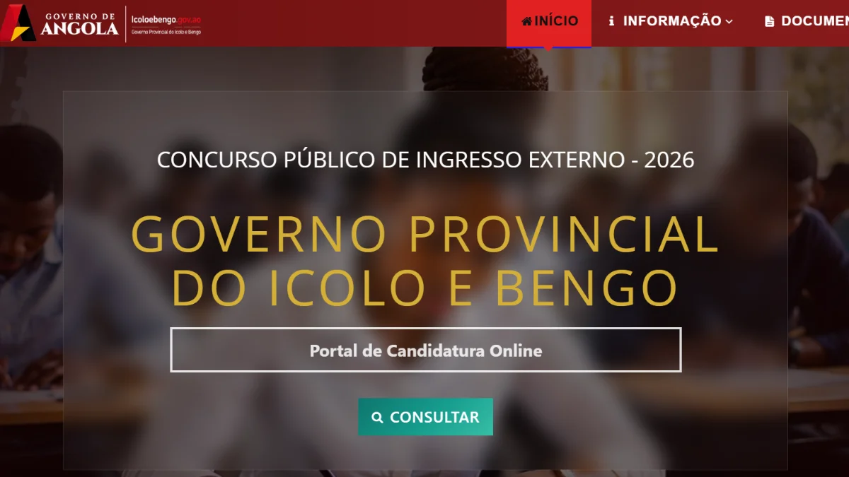Concurso público do Icolo e Bengo 2026: vagas e como se candidatar
