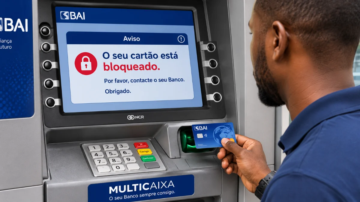 Cartão do BAI ou BFA bloqueado: motivos e como resolver
